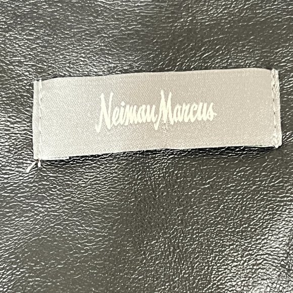 COPY - Neiman Marcus Black Faux Vegan Leather Waterfall Jacket - Picture 7 of 10